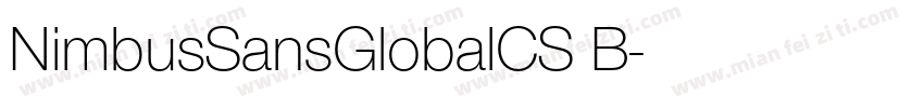 NimbusSansGlobalCS B字体转换
